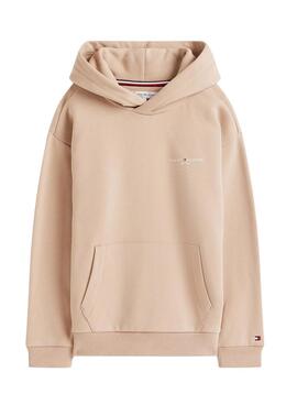 Sudadera Tommy Hilfiger Mini Corp beige para niña y niño