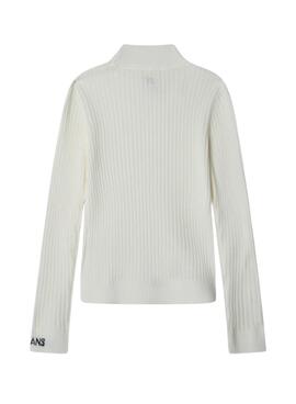 Jersey Pepe Jeans Brielle blanco para niña