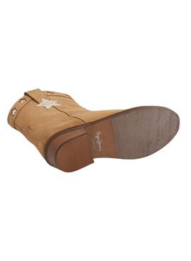 Botines Pepe Jeans Western Star camel para niña