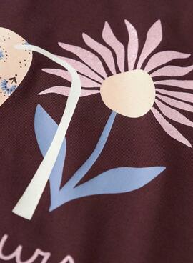 Camiseta Name It Foslina granate para niña