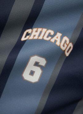 Camiseta Name It Bibile azul y gris para niño