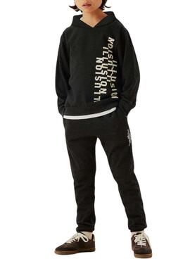 Sudadera Name It Molaf negro para niño