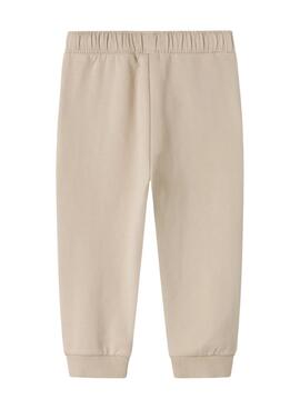 Pantalón jogger Name It Mobie beige para niño