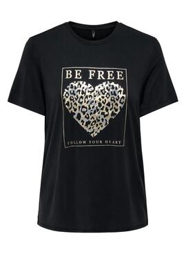 Camiseta Only Free Modal negro para mujer
