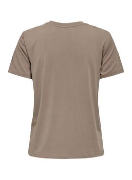 Camiseta Only Free Modal tostado para mujer