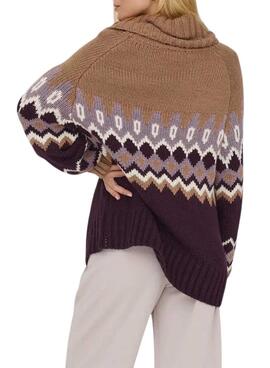 Jersey Only Rock Jacquard tostado para mujer