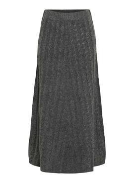 Falda Vila Virelli maxi de punto gris para mujer