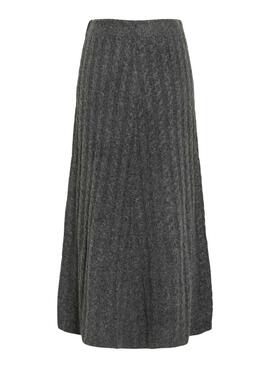Falda Vila Virelli maxi de punto gris para mujer