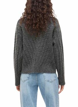 Jersey Vila Virelli de punto gris para mujer