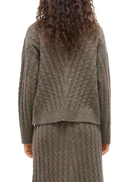 Jersey Vila Virelli de punto tostado para mujer