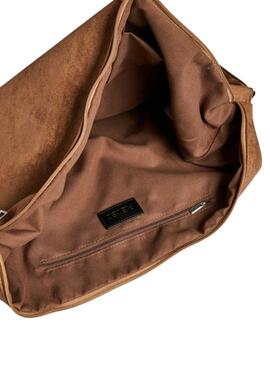 Bolso Pieces Amanda serraje marrón para mujer