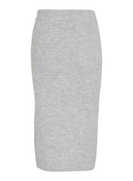 Falda Vila Viretta de punto gris para mujer