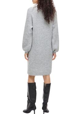 Vestido Vila Viretta de punto gris para mujer
