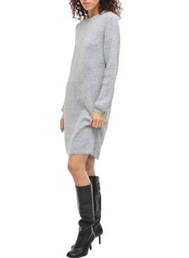 Vestido Vila Viretta de punto gris para mujer