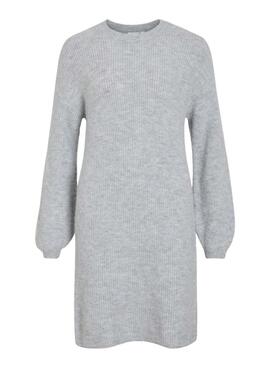 Vestido Vila Viretta de punto gris para mujer