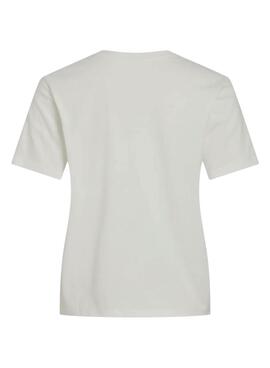 Camiseta Vila Visybil con encaje blanco para mujer