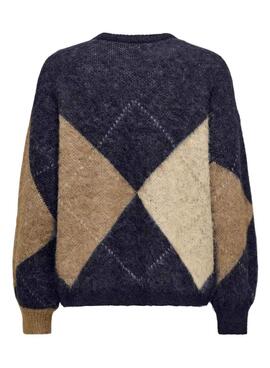 Jersey Only Noeme Jacquard marino para mujer