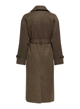 Abrigo Only Gina marrón para mujer