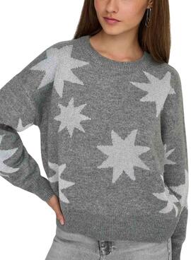 Jersey Only Rosie Glitter gris para mujer