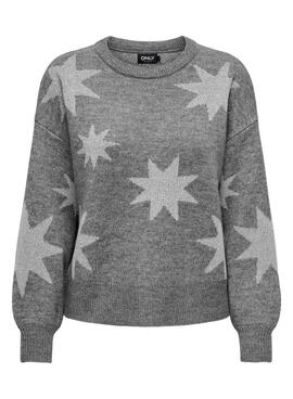 Jersey Only Rosie Glitter gris para mujer