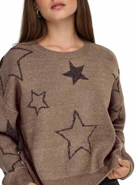 Jersey Only Rosie Glitter tostado para mujer
