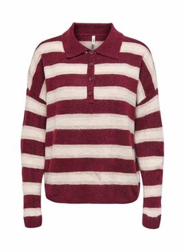 Polo de punto Only Talio estampado de rayas para mujer