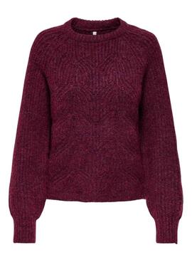 Jersey Only Gila granate para mujer