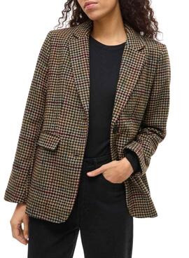 Blazer Vila Vihappy estampado de cuadros para mujer