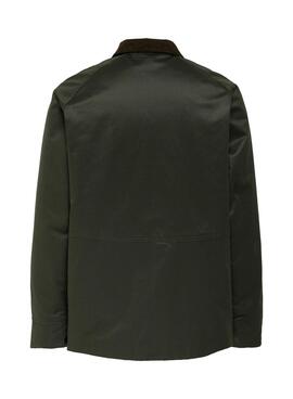 Chaqueta Only and Sons Bob encerada verde para hombre