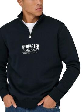 Sudadera Only and Sons Ceres cremallera negro para hombre
