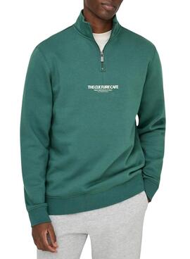 Sudadera Only and Sons Ceres cremallera verde para hombre