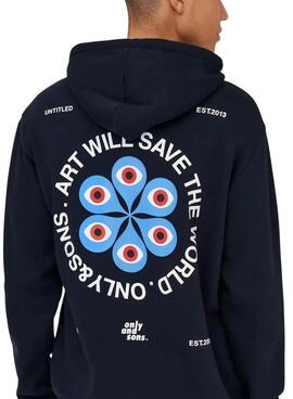 Sudadera Only and Sons Ceres Claude negro para hombre