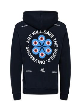 Sudadera Only and Sons Ceres Claude negro para hombre