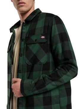 Sobrecamisa Dickies Sacramento verde y negro para hombre
