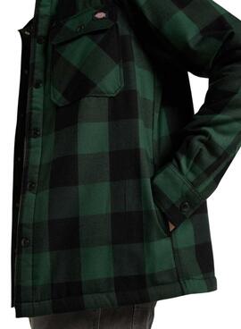 Sobrecamisa Dickies Sacramento verde y negro para hombre
