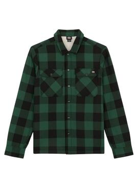 Sobrecamisa Dickies Sacramento verde y negro para hombre
