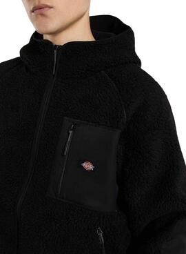 Forro Polar Dickies Central con capucha negro para hombre