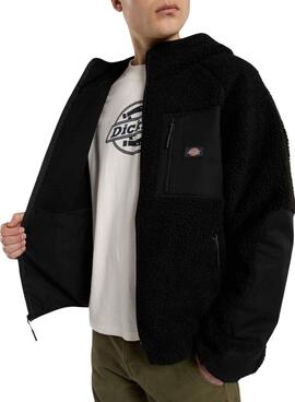 Forro Polar Dickies Central con capucha negro para hombre