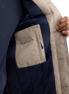 Gabardina El Ganso acolchada beige para hombre