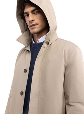 Gabardina El Ganso acolchada beige para hombre