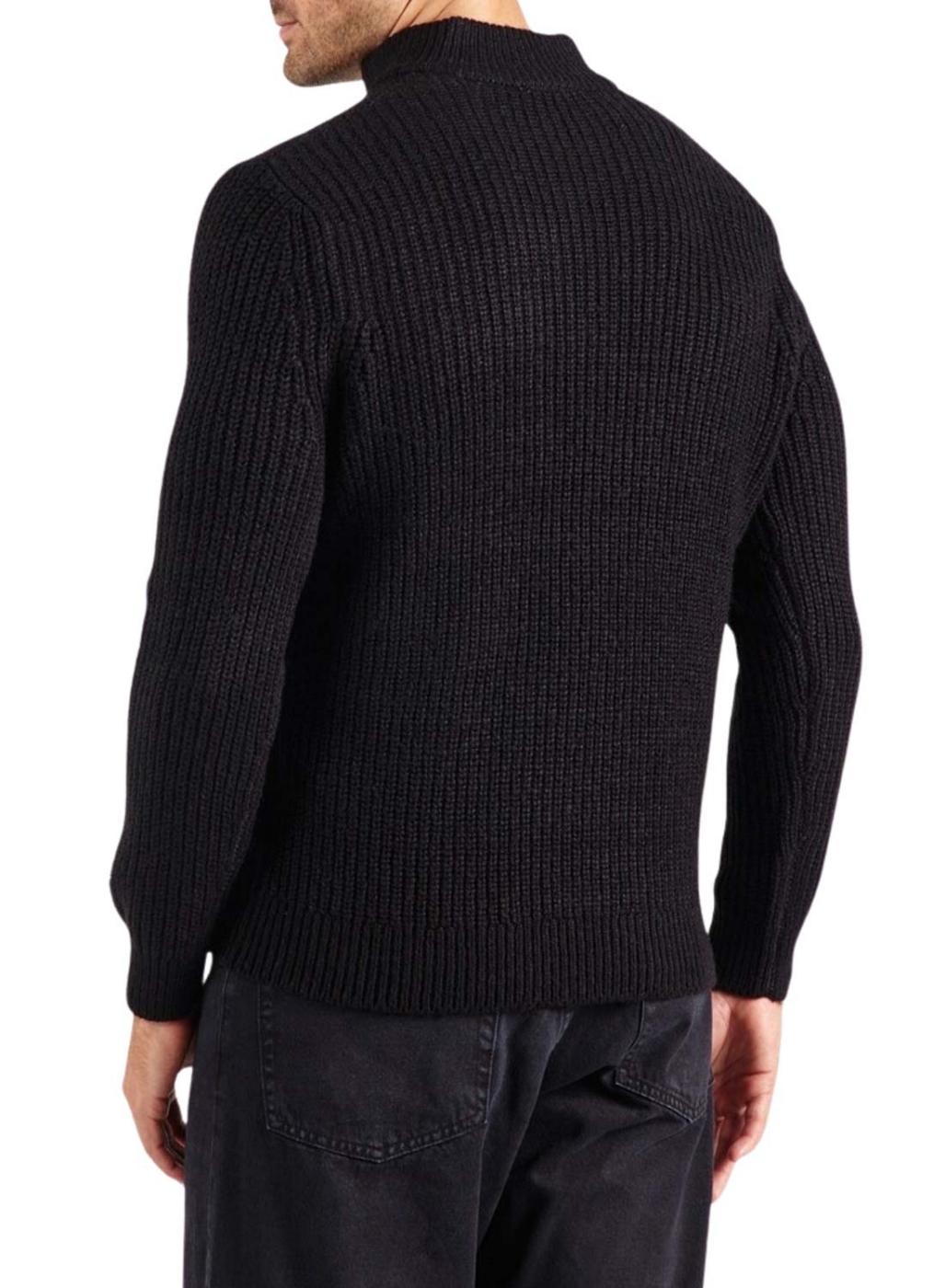 Jersey Only ans Sons Rolf cuello cremallera negro para hombre