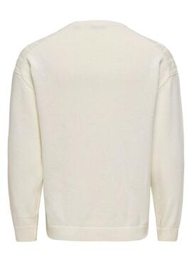 Jersey Only and Sons Lamard beige para hombre