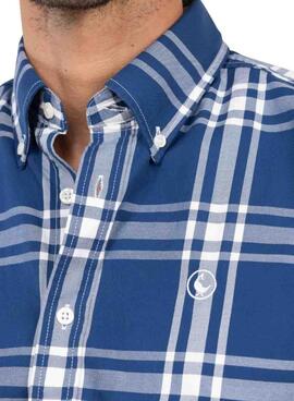 Camisa El Ganso estampado de cuadros Brit azul para hombre