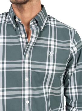 Camisa El Ganso estampado de cuadros Brit verde para hombre