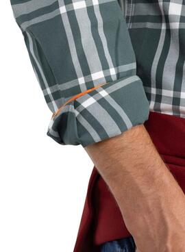 Camisa El Ganso estampado de cuadros Brit verde para hombre