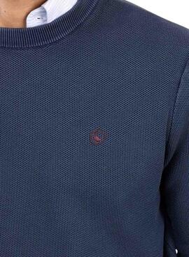 Jersey El Ganso Estructura Garment Dyed azul para hombre