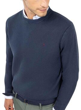 Jersey El Ganso Estructura Garment Dyed azul para hombre