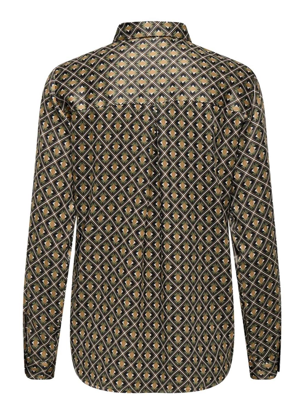 Camisa Only Jane estampado geométrico verde para mujer