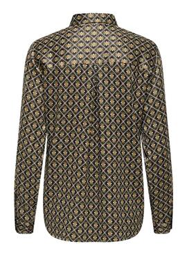Camisa Only Jane estampado geométrico verde para mujer