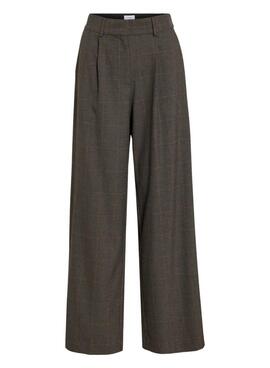Pantalones Vila Vifalte estampado de cuadros para mujer